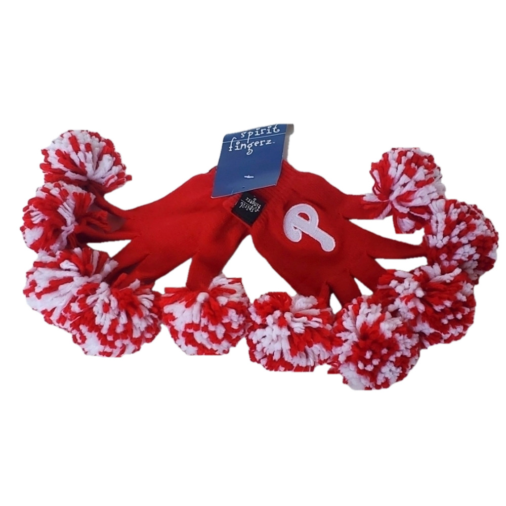 Phillies fanatic spirit fingers pom pom gloves